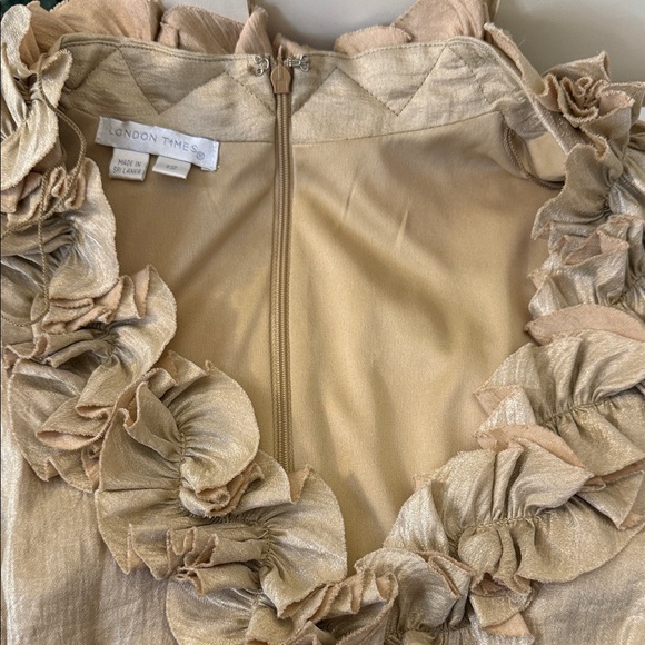 London Times Champagne Sheen Dress - Picture 6 of 12